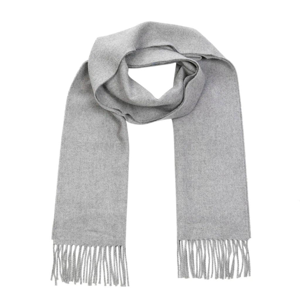 Merino Luxury Wool Scarf Silver Grey