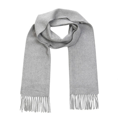 Merino Luxury Wool Scarf Silver Grey