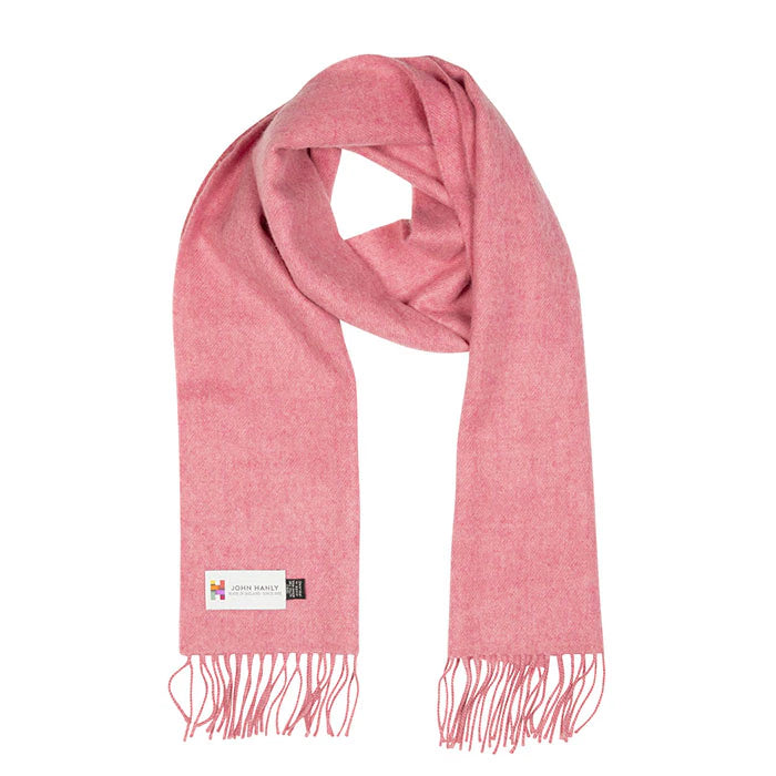 Merino Luxury Wool Scarf Solid Pink Mix