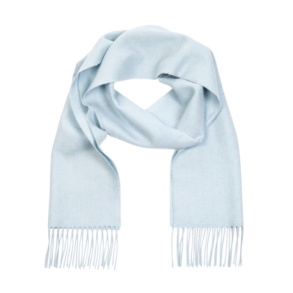 Merino Luxury Wool Scarf Iced Blue