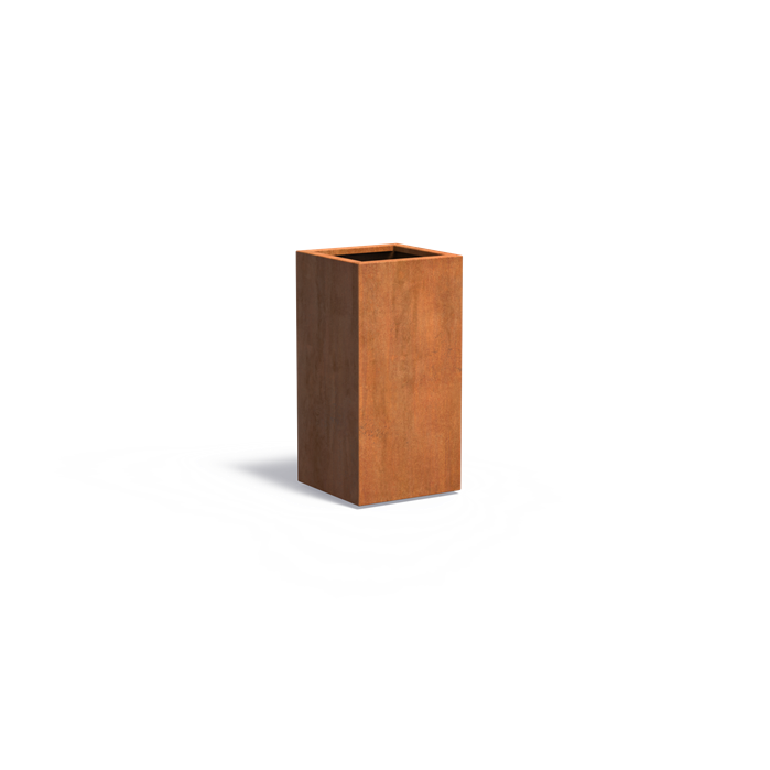 Corten Steel Tall Square Planter