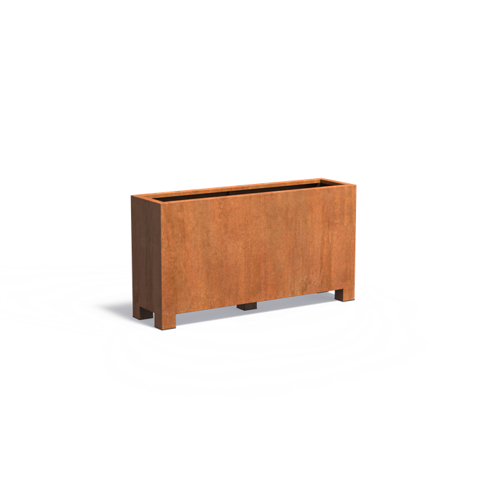 Adezz CARREZ Corten Steel Planter with Feet 1500 x 400 x 800 mm