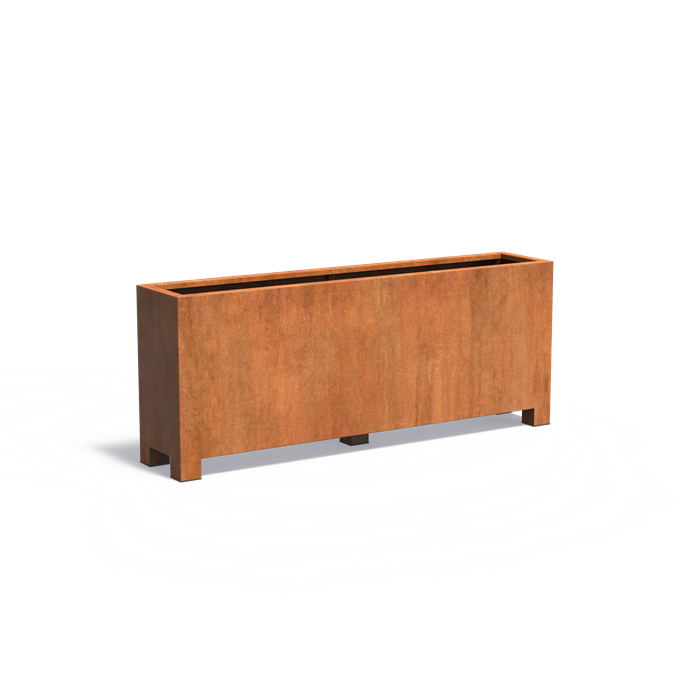 Adezz CARREZ Corten Steel Planter with Feet 2000 x 400 x 800 mm