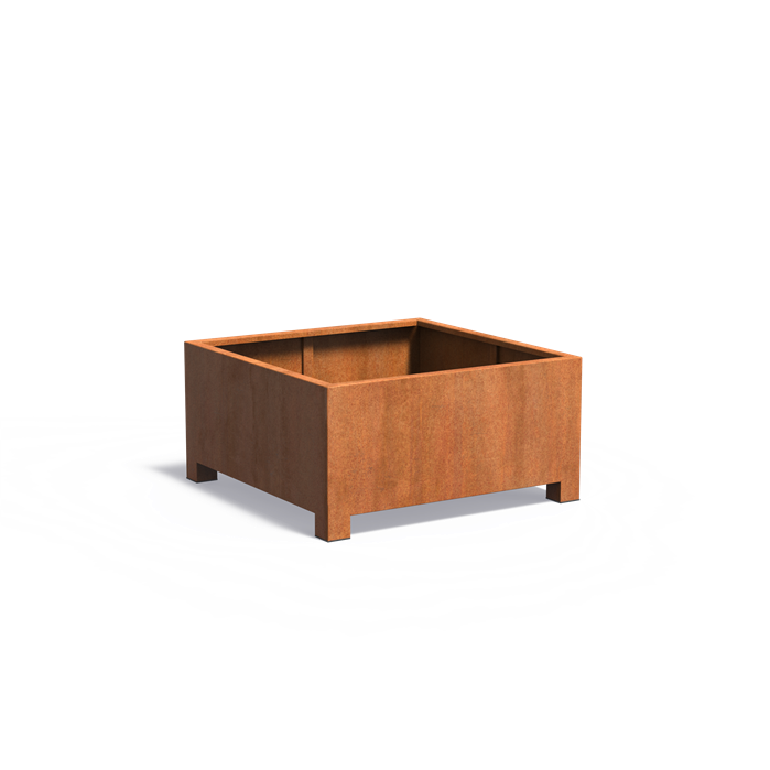 Adezz CARREZ Corten Steel Planter with Feet 1200 x 1200 x 600 mm