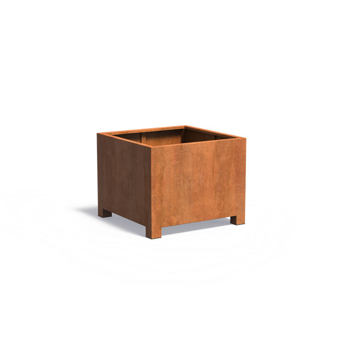 Adezz CARREZ Corten Steel Planter with Feet 1000 x 1000 x 800 mm