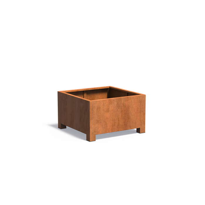 Adezz CARREZ Corten Steel Planter with Feet 1000 x 1000 x 600 mm
