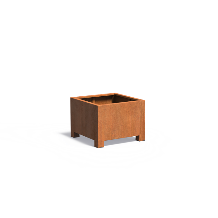 Adezz CARREZ Corten Steel Planter with Feet 800 x 800 x 600 mm