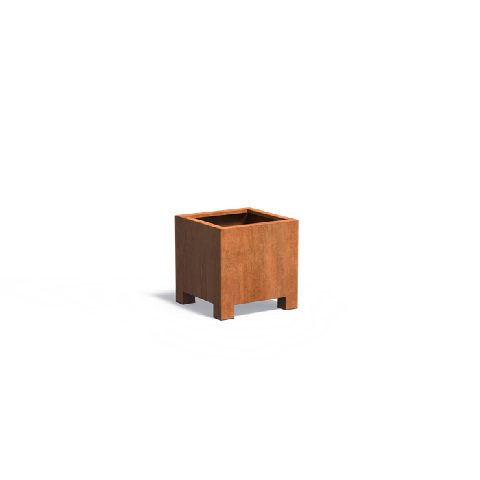 Adezz CARREZ Corten Steel Planter with Feet 600 x 600 x 600 mm
