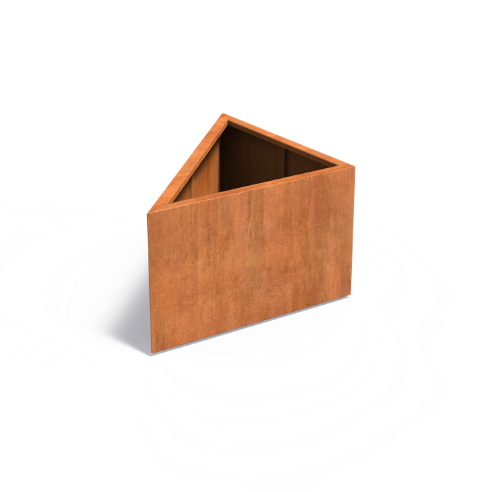 Adezz TRIANGLE Corten Steel Planter 1000 x 1000 x 600 mm