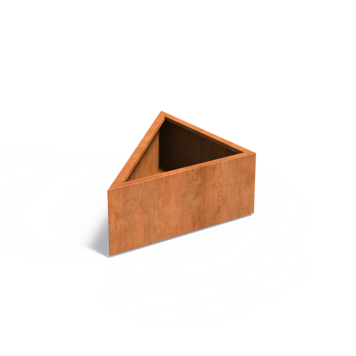 Adezz TRIANGLE Corten Steel Planter 1000 x 1000 x 400 mm
