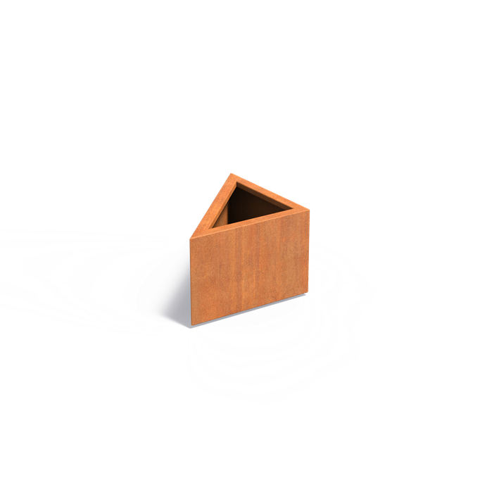Adezz TRIANGLE Corten Steel Planter 600 x 600 x 400 mm