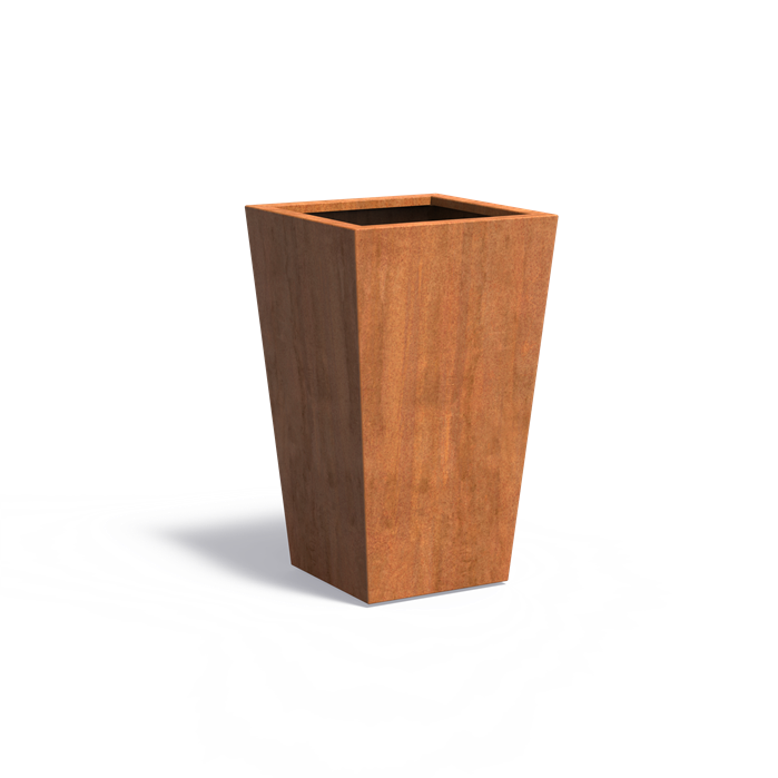 Adezz TAP Tapered Corten Steel Planter 600 x 600 x 1000 mm