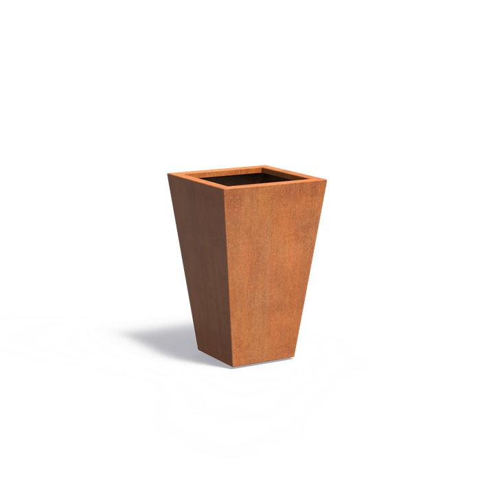 Adezz TAP Tapered Corten Steel Planter 500 x 500 x 800 mm