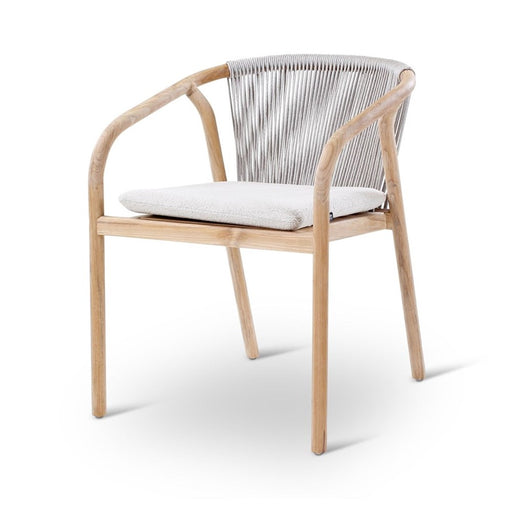 Boras Teak Garden Furniture with Bodo Table: Dining armchair with cushions