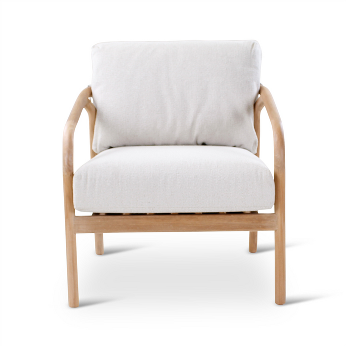 Boras Teak Garden Furniture with Bodo Table: Lounge chair with cushions