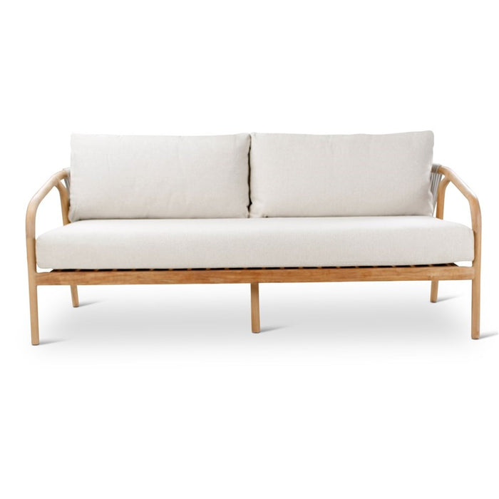 Boras Teak Garden Furniture with Bodo Table: 2.5-seater sofa with cushions