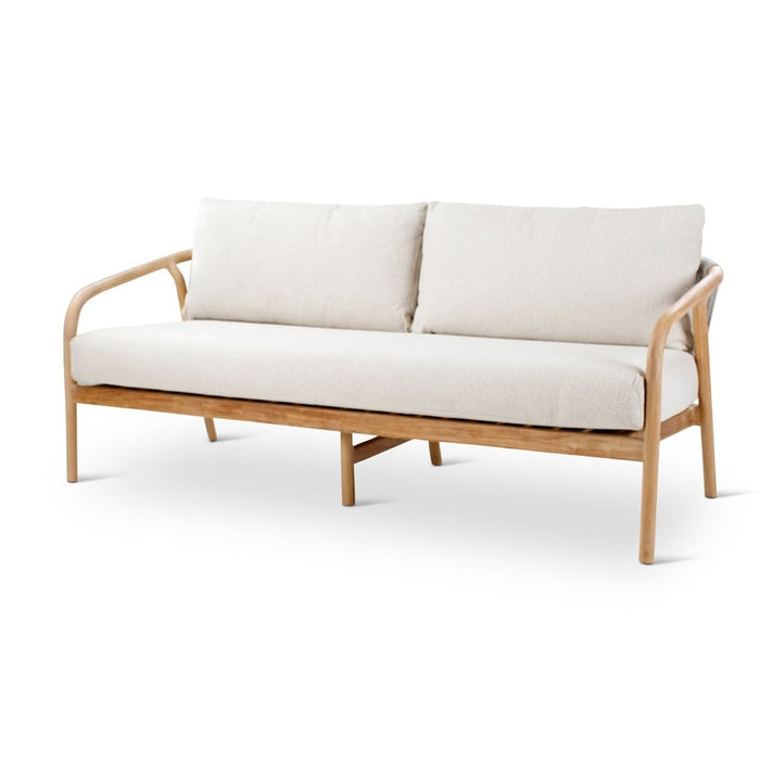 Boras Teak Garden Furniture with Bodo Table: 2.5-seater sofa with cushions