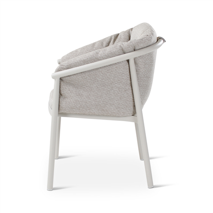 Liv Aluminium Garden Furniture: Dining armchair with cushions
