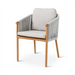 Romeo Teak and Travertine Garden Furniture: Dining armchair with cushions