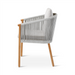 Romeo Teak and Travertine Garden Furniture: Dining armchair with cushions