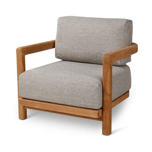 Lenka Brushed Teak Modular Lounge: Lounge chair