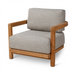 Lenka Brushed Teak Modular Lounge: Lounge chair