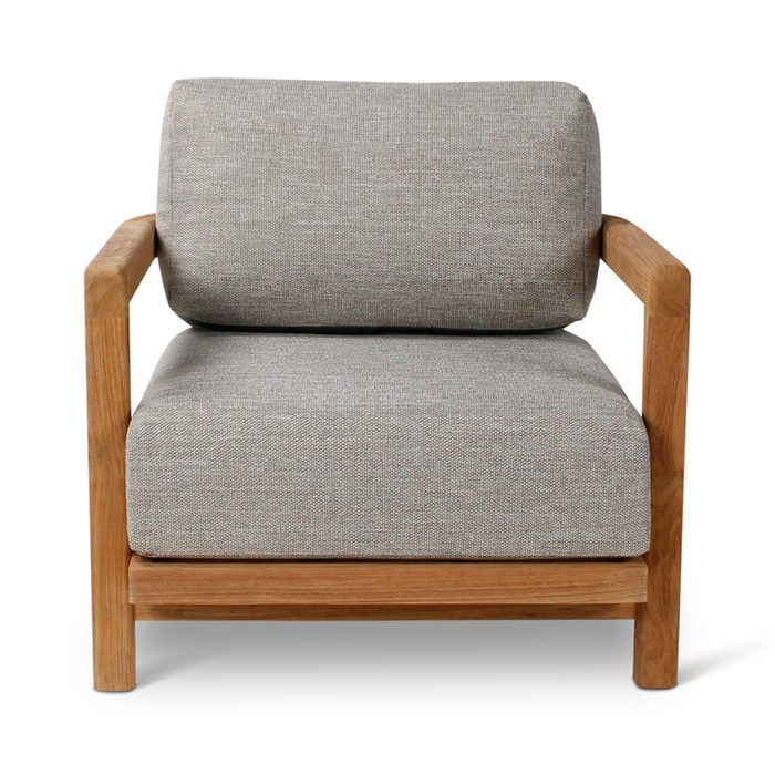 Lenka Brushed Teak Modular Lounge: Lounge chair