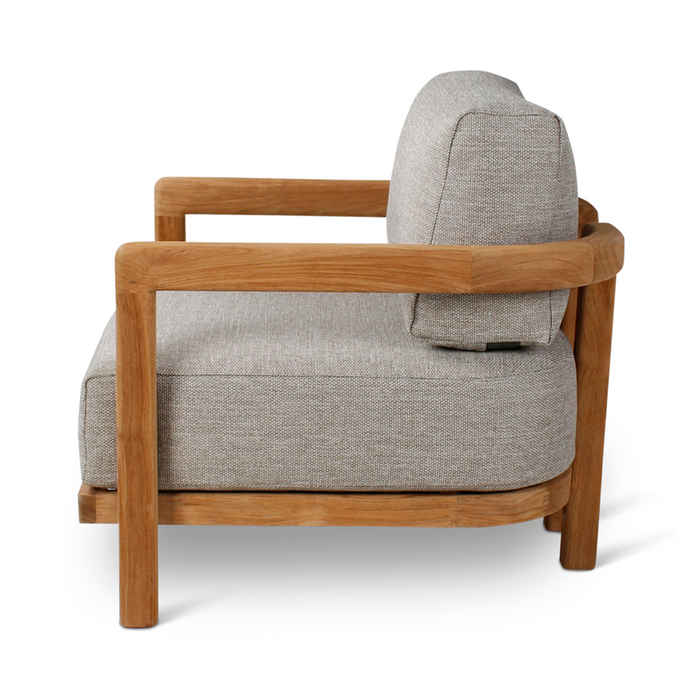 Lenka Brushed Teak Modular Lounge: Lounge chair