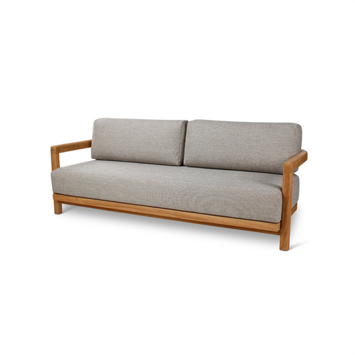 Lenka Brushed Teak Modular Lounge: 2.5-seater sofa