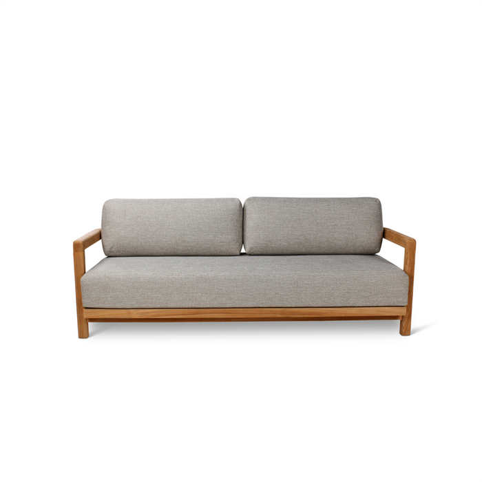 Lenka Brushed Teak Modular Lounge: 2.5-seater sofa