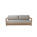 Lenka Brushed Teak Modular Lounge: 2.5-seater sofa