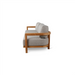 Lenka Brushed Teak Modular Lounge: 2.5-seater sofa