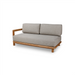 Lenka Brushed Teak Modular Lounge: Left end seat