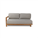 Lenka Brushed Teak Modular Lounge: Left end seat