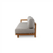 Lenka Brushed Teak Modular Lounge: Left end seat