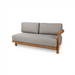 Lenka Brushed Teak Modular Lounge: Right end seat