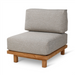 Lenka Brushed Teak Modular Lounge: Centre seat