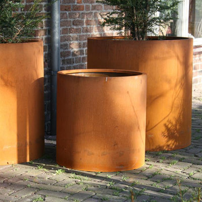 Round Corten Steel Planter