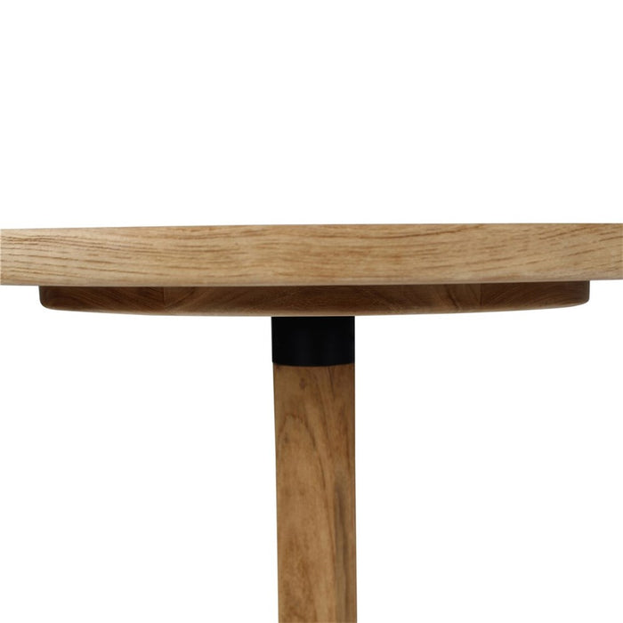 Felice Teak Tables and Maison Chairs: Round bar table d80 cm
