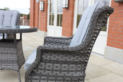 Rattan 2 seater bistro set - Dark grey