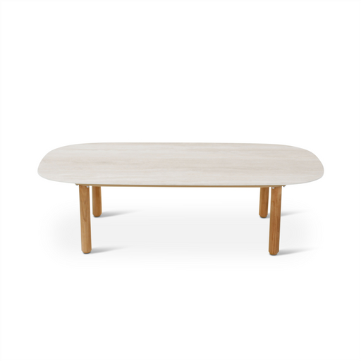 Romeo Teak and Travertine Garden Furniture: Coffee table 120 x 65 cm