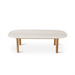 Romeo Teak and Travertine Garden Furniture: Coffee table 120 x 65 cm