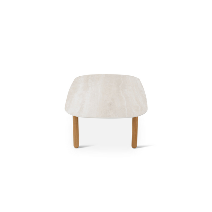 Romeo Teak and Travertine Garden Furniture: Coffee table 120 x 65 cm