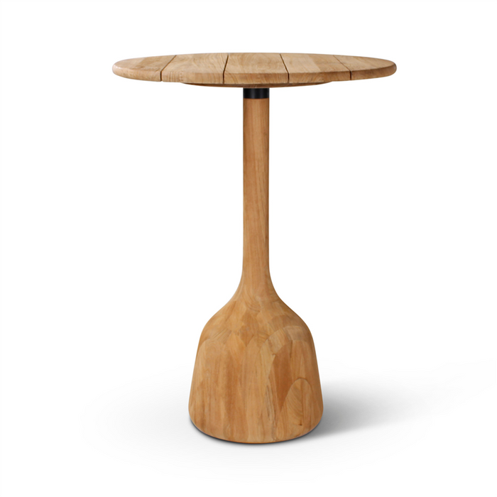 Felice Teak Tables and Maison Chairs: Round bar table d80 cm