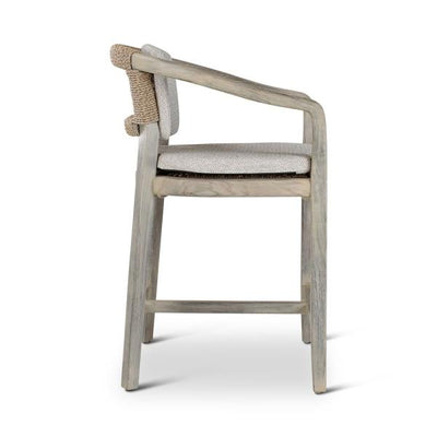 Elisa counter chair teak soft grey