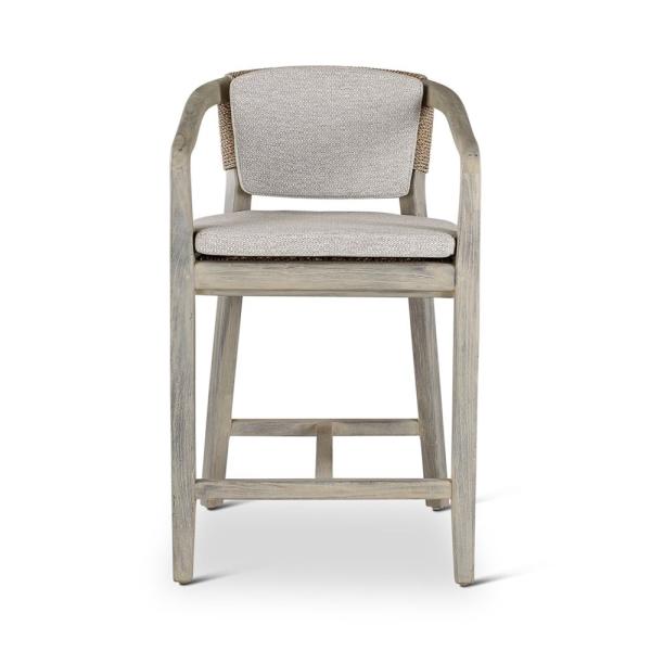 Elisa counter chair teak soft grey