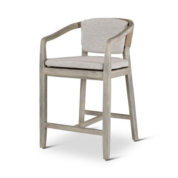 Elisa counter chair teak soft grey
