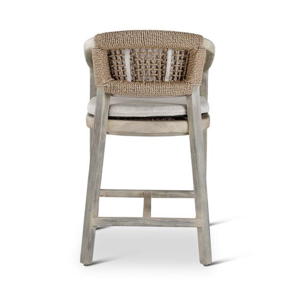 Elisa counter chair teak soft grey