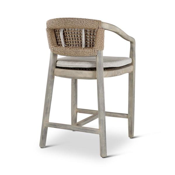 Elisa counter chair teak soft grey